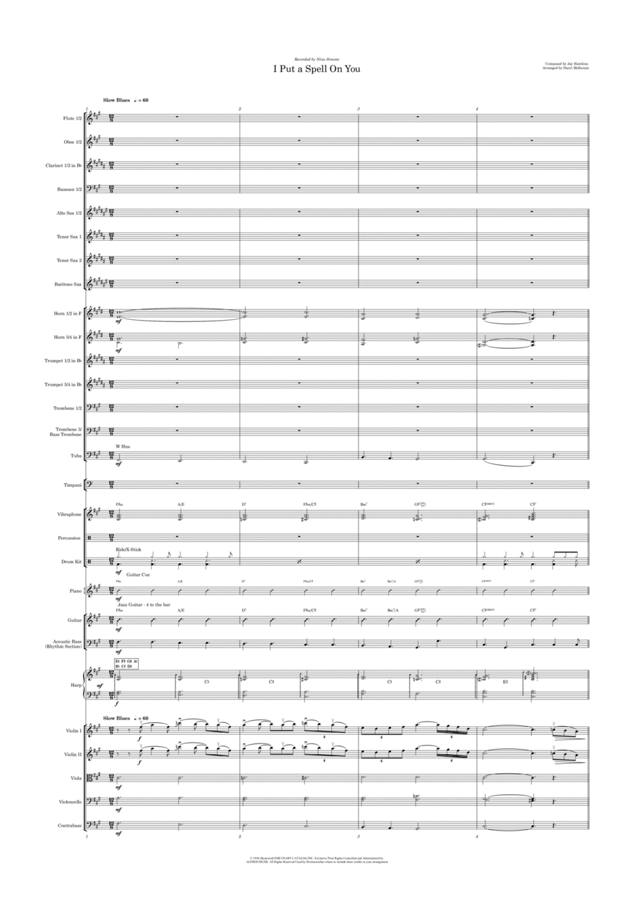 I Put A Spell On You Full Orchestra scores gallery preview page 1