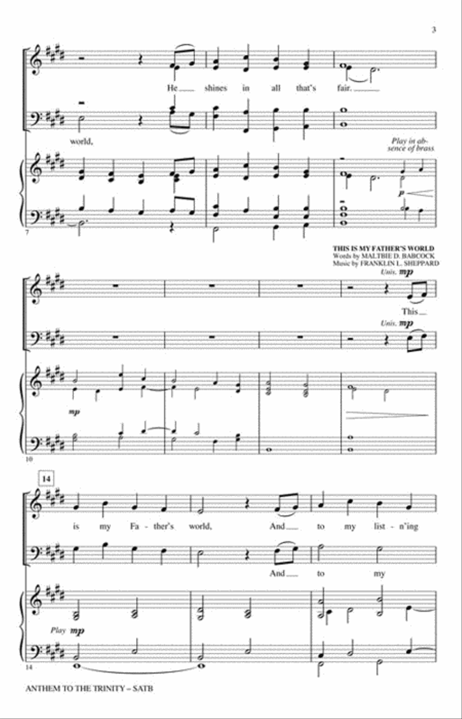 Anthem to the Trinity 4-Part scores gallery preview page 3