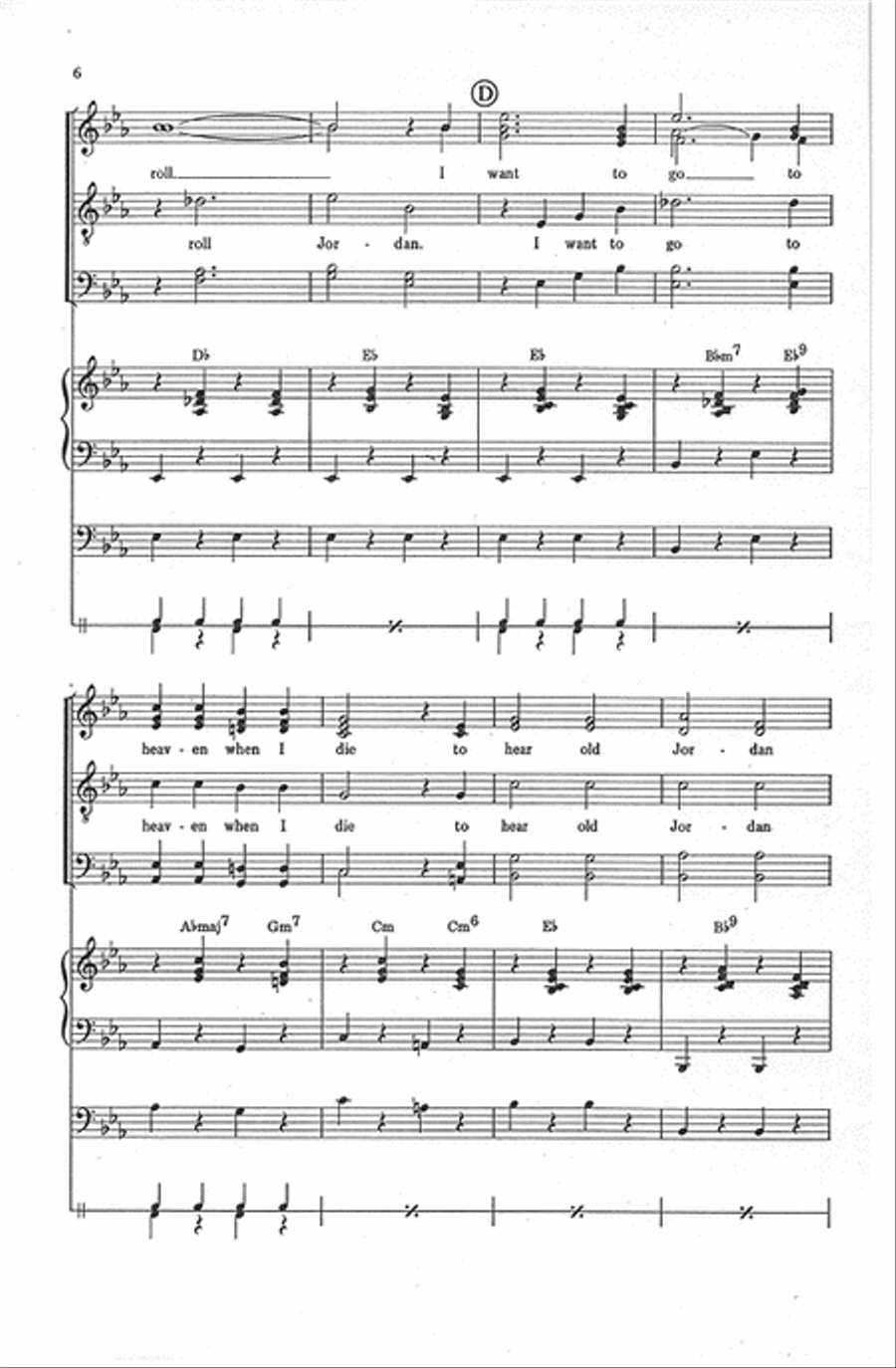 Roll Jordan, Roll 4-Part scores gallery preview page 5
