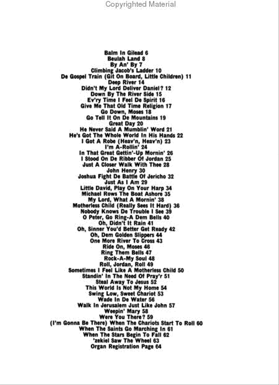 Spirituals and Gospels Spirituals and Gospels Piano, Vocal scores gallery preview page 2
