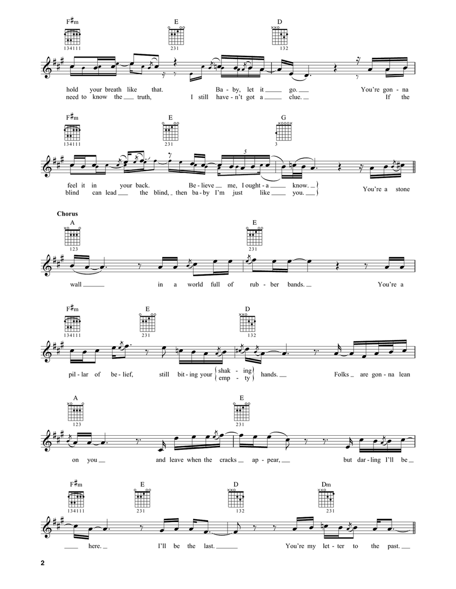 Letter To The Past Acoustic Guitar scores gallery preview page 2