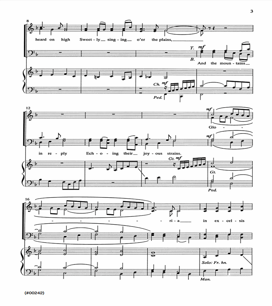 Angels We Have Heard on High - SSAATTB 4-Part scores gallery preview page 2