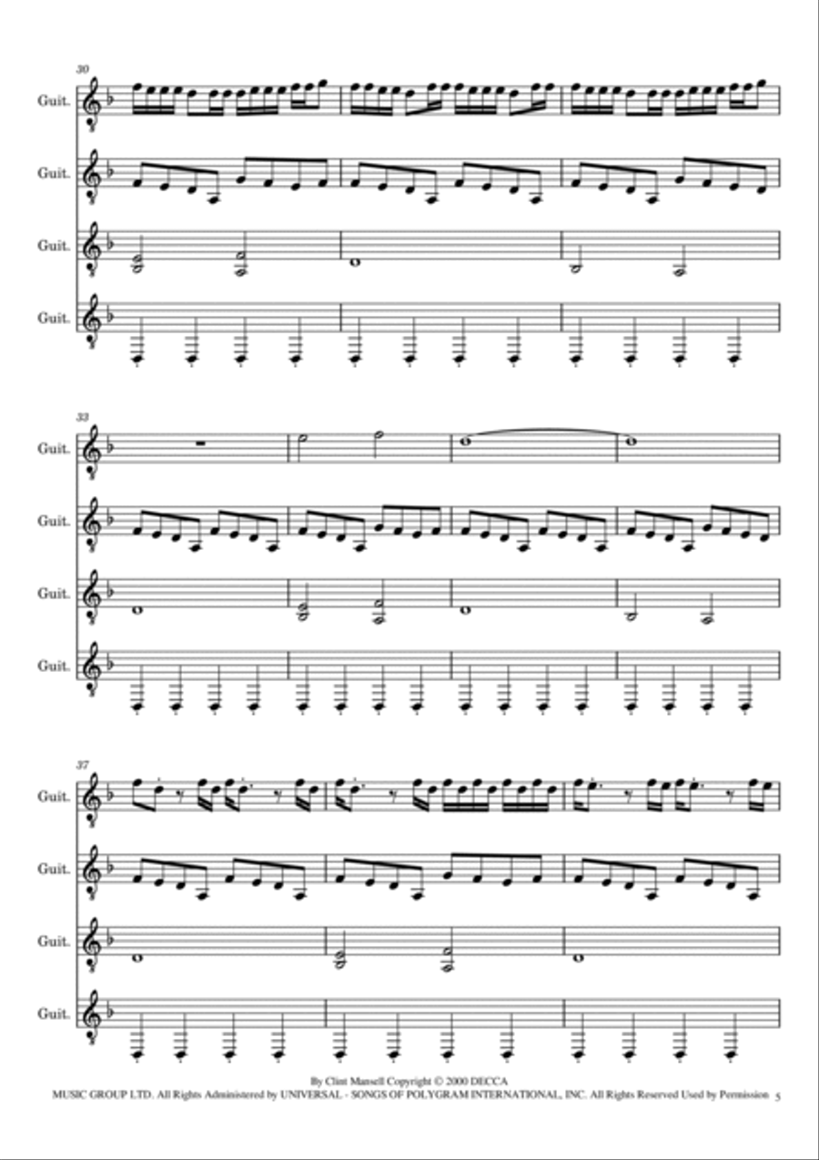 Lux Aeterna Lux Aeterna Guitar Ensemble scores gallery preview page 5