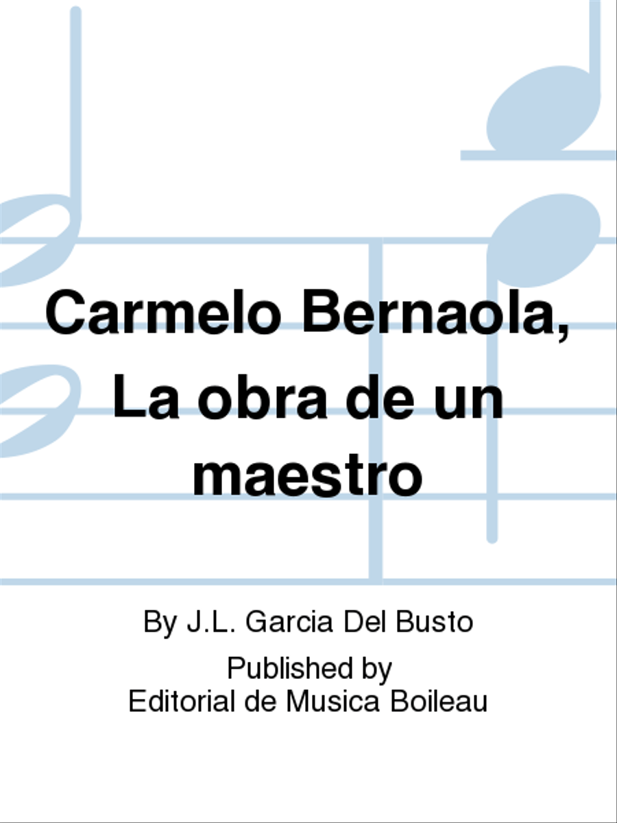 Carmelo Bernaola, La obra de un maestro Biographies scores gallery preview page 1