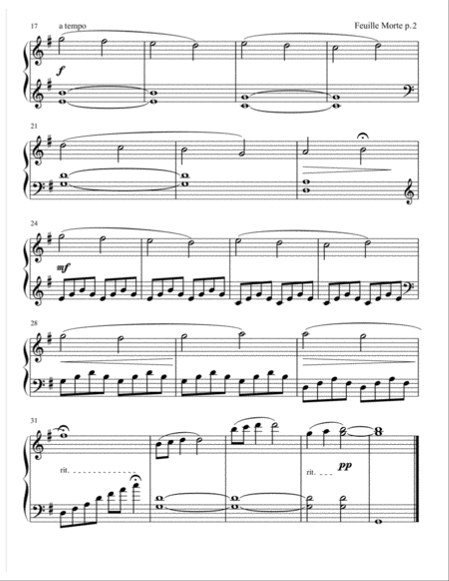 Turning - Autumnal Piano Solos Piano Method scores gallery preview page 4