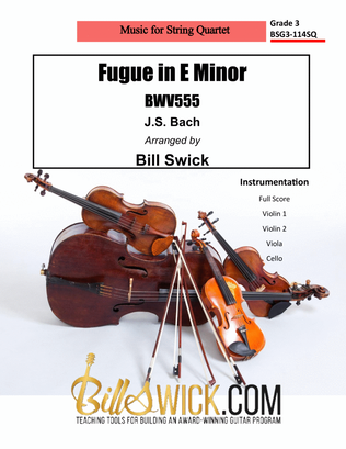 Book cover for Fugue in E Minor BWV555