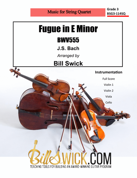 Fugue in E Minor BWV555 image number null