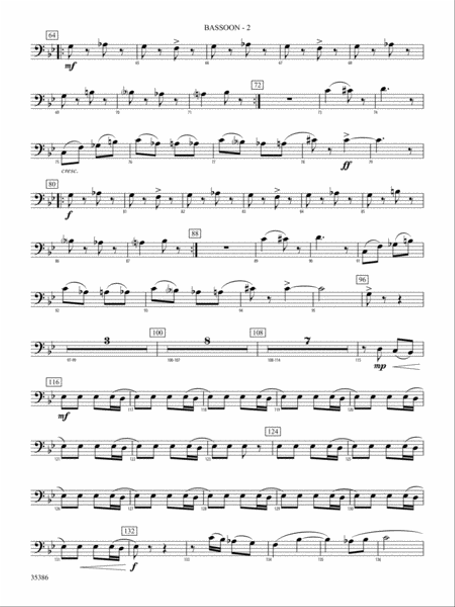 Chorale and March: Bassoon Concert Band scores gallery preview page 2