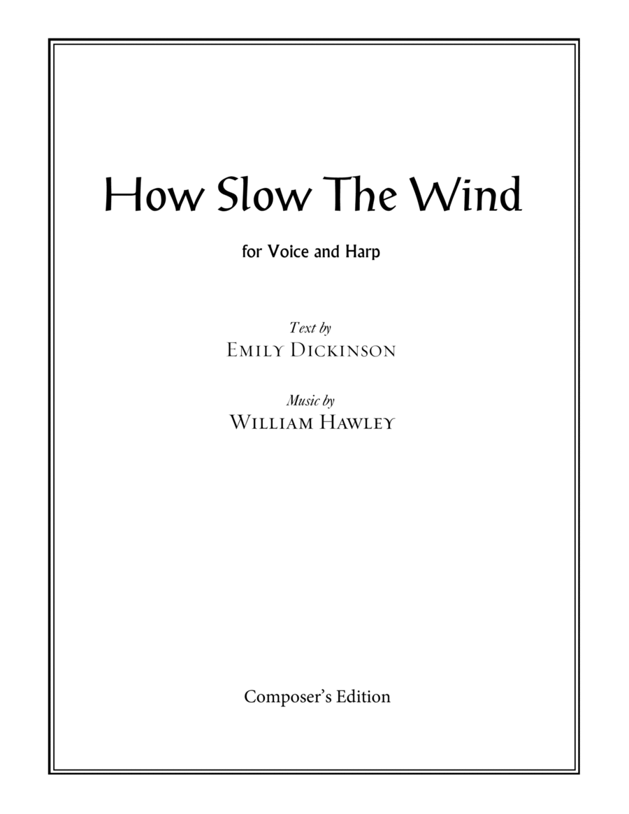 How Slow The Wind Voice scores gallery preview page 1