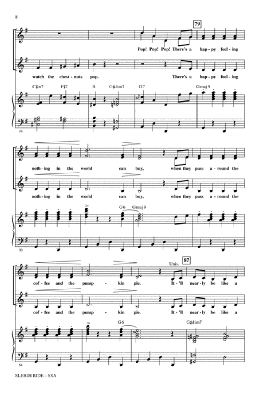 Sleigh Ride (arr. Mark Brymer) SSA scores gallery preview page 7