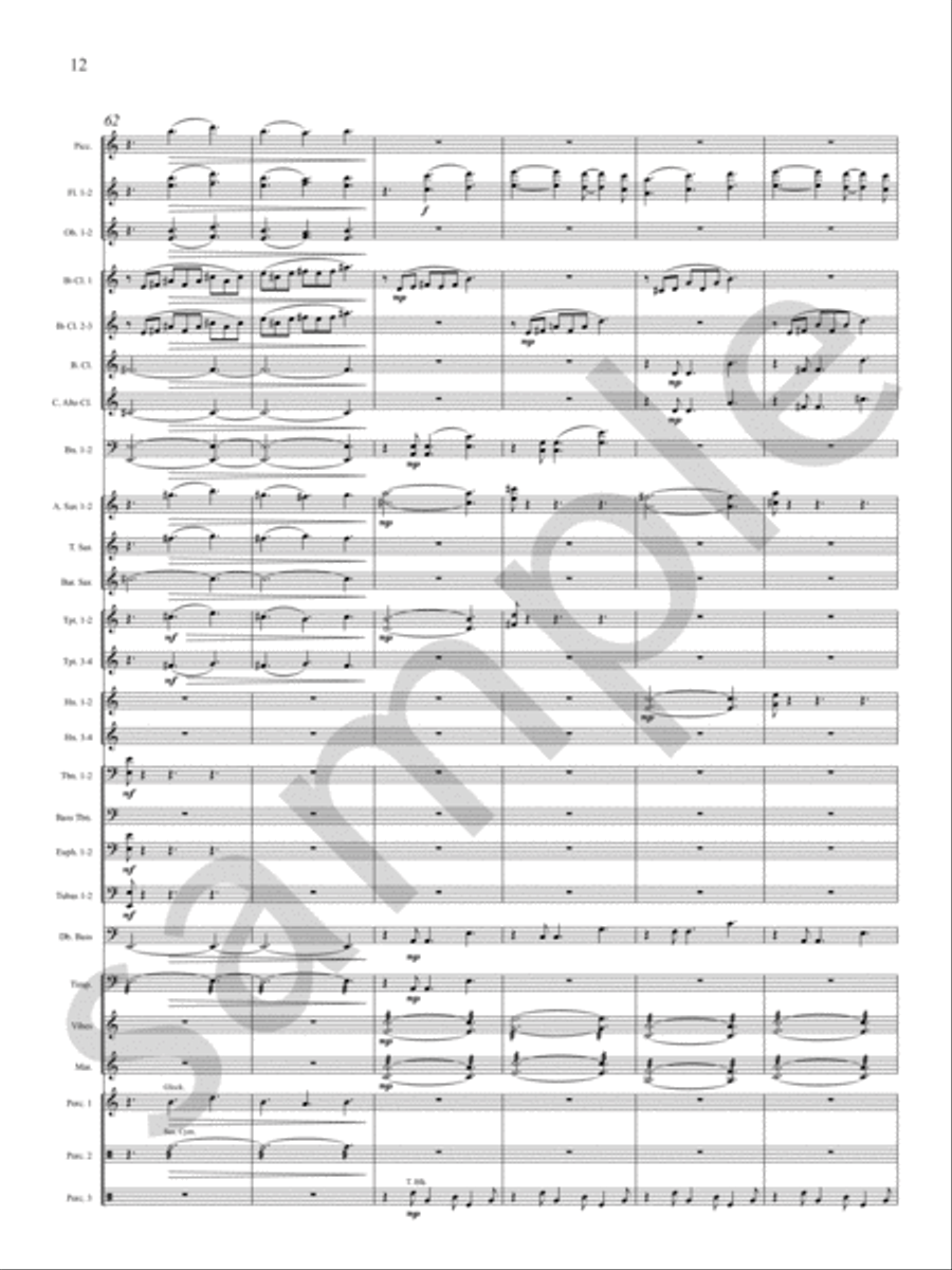 Visions (4. From Celestial Dancers) Concert Band scores gallery preview page 13