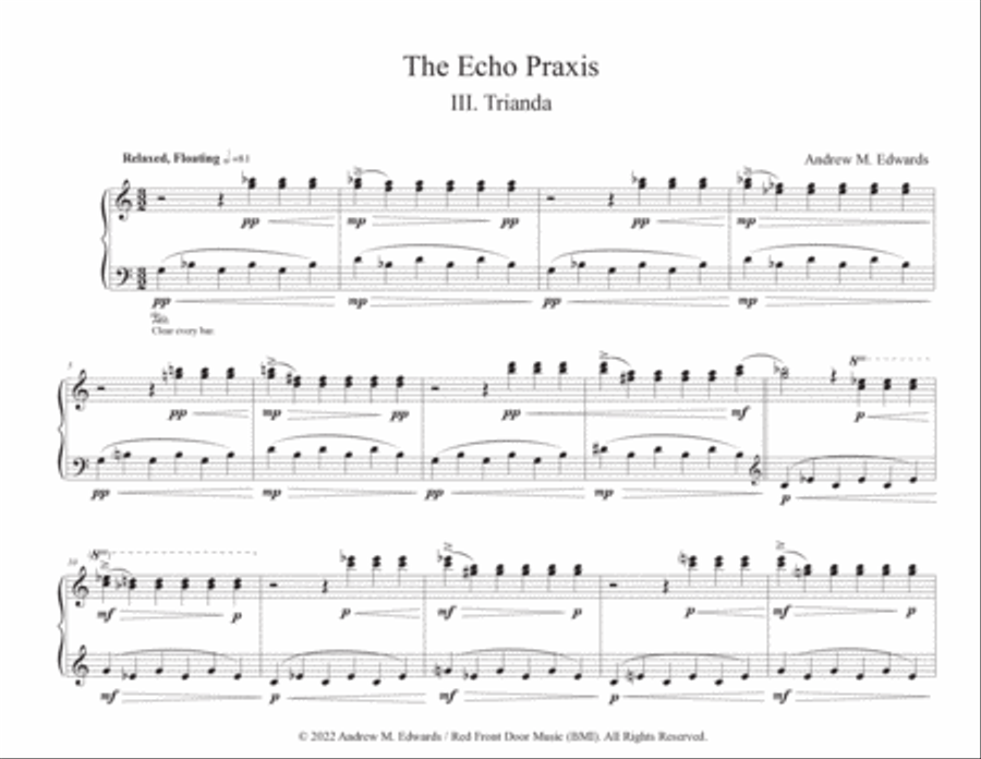 The Echo Praxis - III. Trianda Chamber Music scores gallery preview page 2