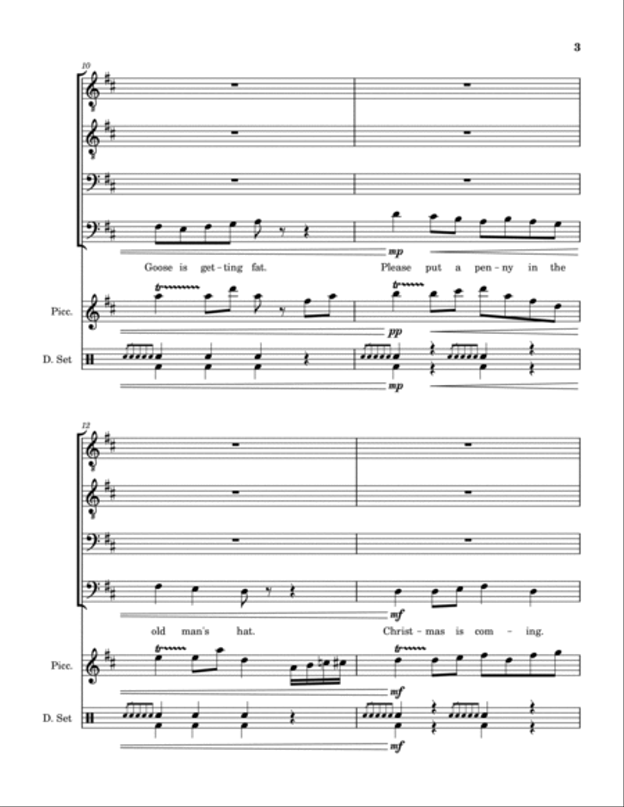 Christmas Is Coming ('round) TTBB scores gallery preview page 4