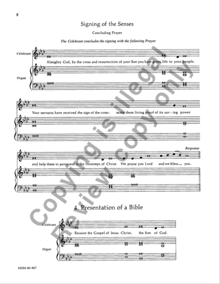 Rite of Christian Initiation of Adults 4-Part scores gallery preview page 7