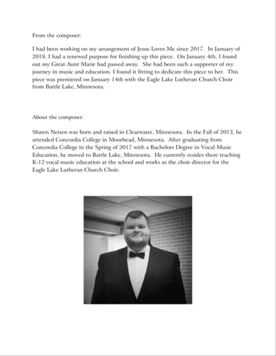 Jesus Loves Me Jesus Loves Me 4-Part scores gallery preview page 2