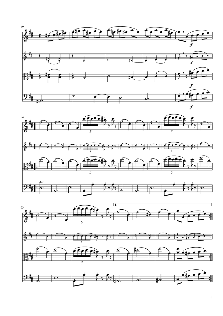 Waltz of the Flowers (The Nutcracker) for String Trio String Trio scores gallery preview page 3
