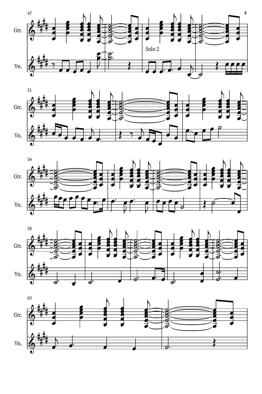 All Along The Watchtower String Duet scores gallery preview page 4