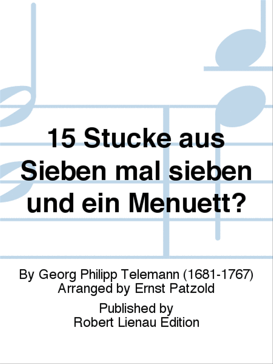 15 Stücke aus Sieben mal sieben und ein Menuett? Flute scores gallery preview page 1