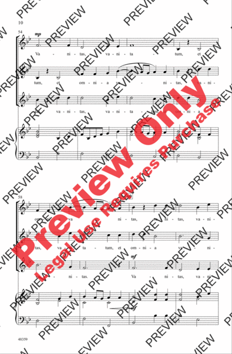 Vanitas Canon Women's Choir scores gallery preview page 10