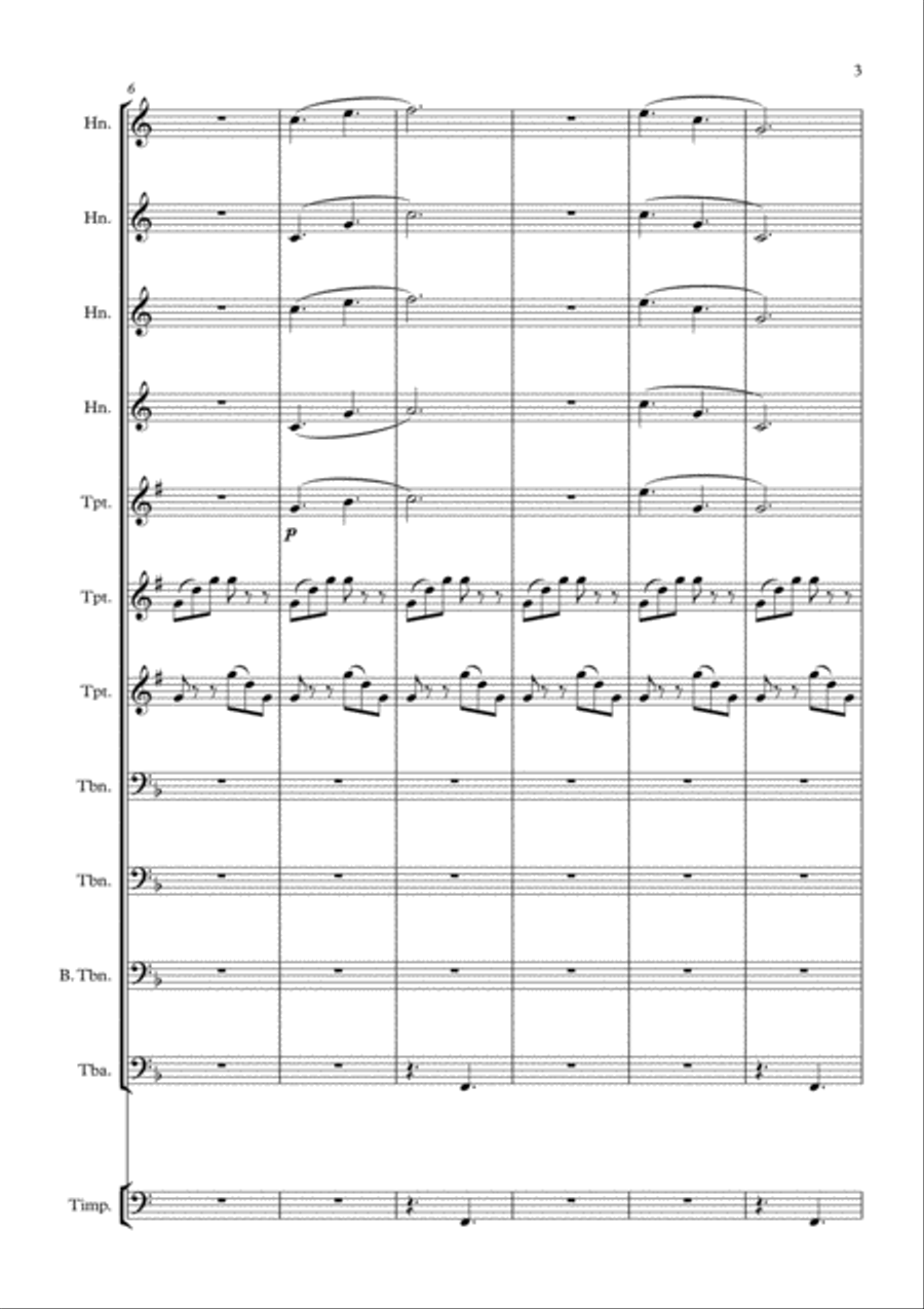 Fanfare 11 for Symphonic Brass Ensemble Brass Ensemble scores gallery preview page 3
