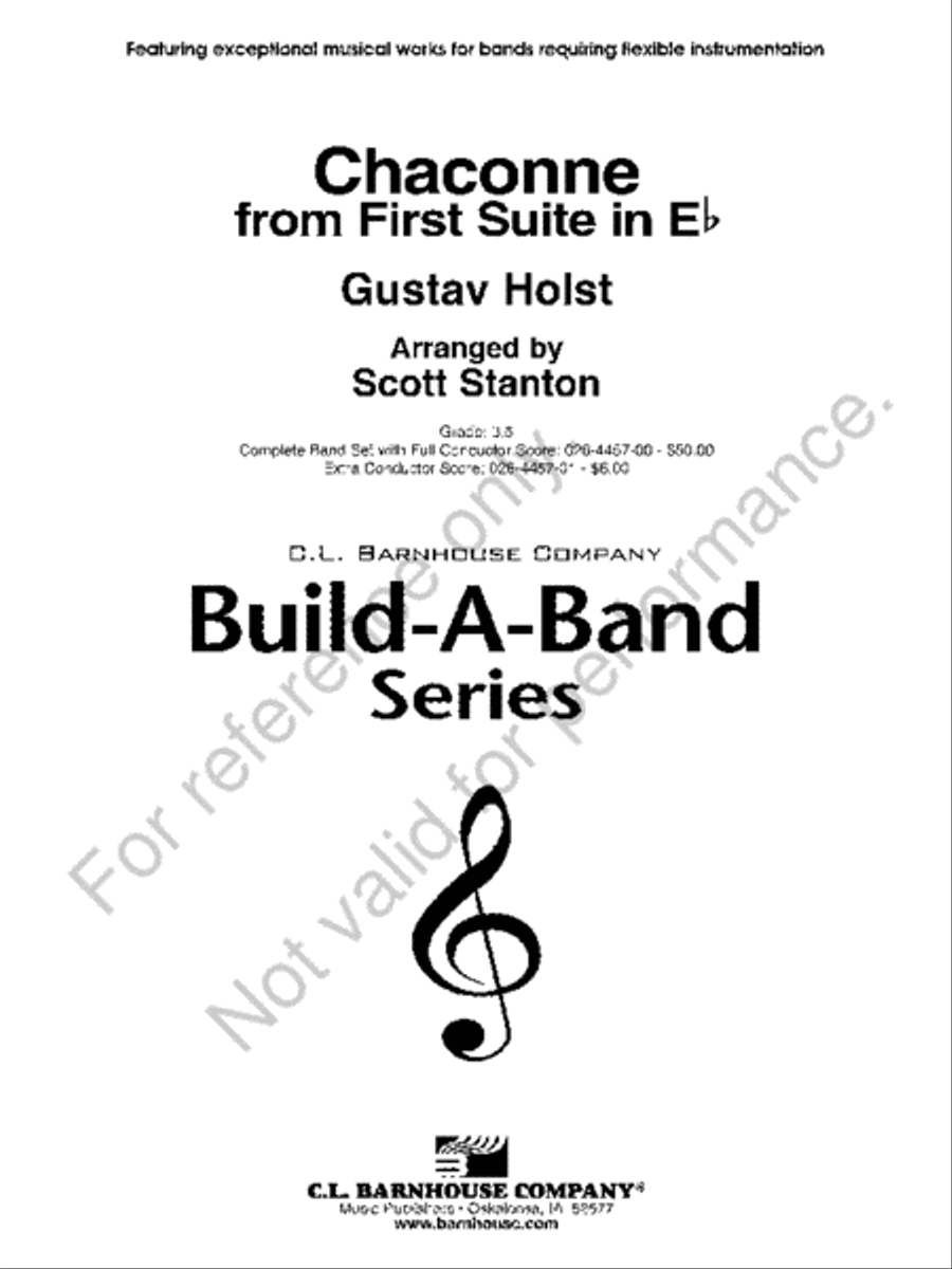 Chaconne Concert Band scores gallery preview page 2
