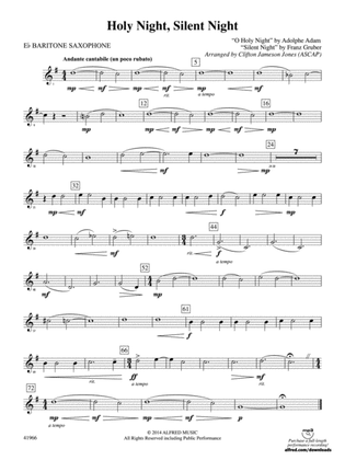 Holy Night, Silent Night: E-flat Baritone Saxophone