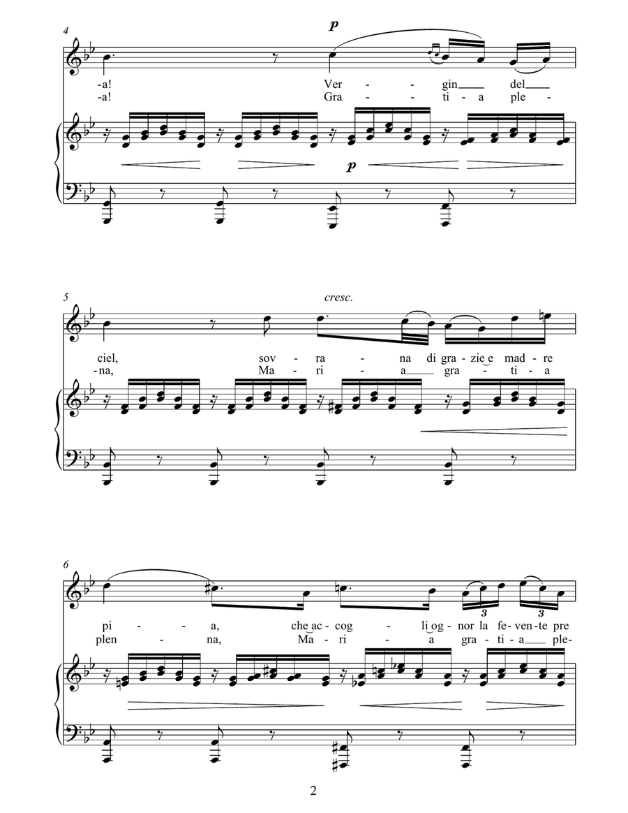 Ave Maria Easy Piano scores gallery preview page 2