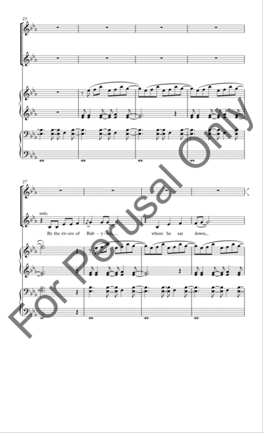 By the Rivers of Babylon (Choral Score) SSAA scores gallery preview page 4