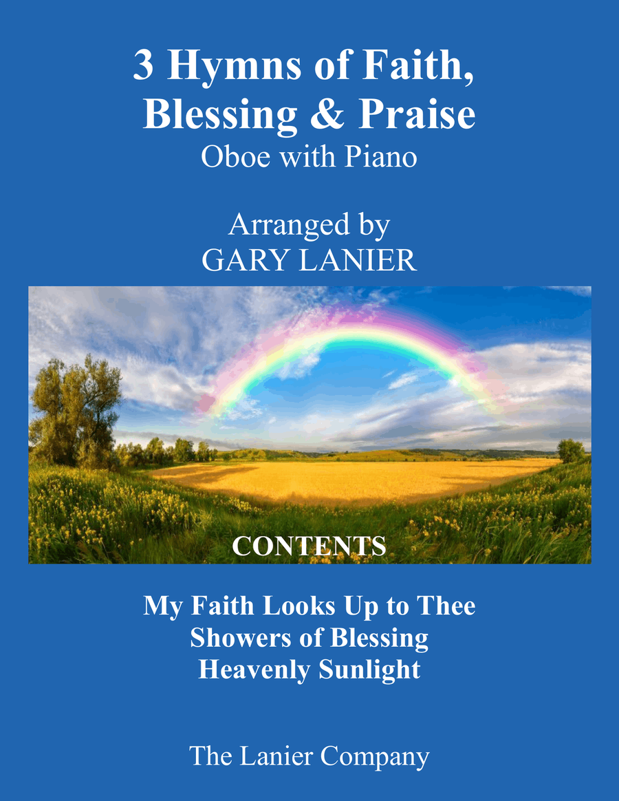 3 Hymns of Faith, Blessing & Praise (For Oboe & Piano with Score/Parts) Piano scores gallery preview page 1