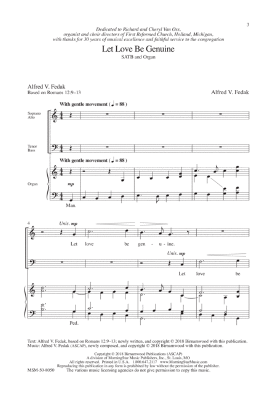 Let Love Be Genuine Let Love Be Genuine 4-Part scores gallery preview page 2