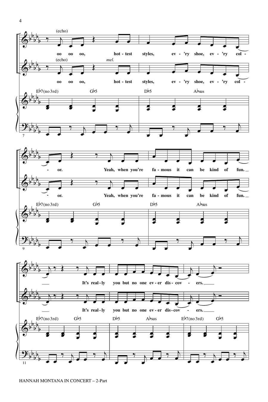 Hannah Montana In Concert 2-Part scores gallery preview page 2