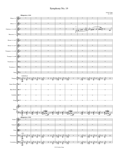 Symphony No.19 Score and Parts