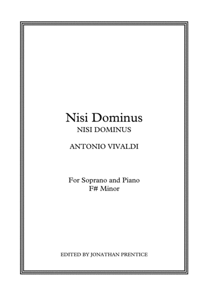 Nisi Dominus (1st Mvmt) - Nisi Dominus (F# Minor) image number null
