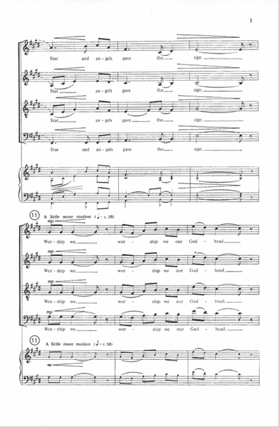 Love Came Down at Christmas (SATB) 4-Part scores gallery preview page 3