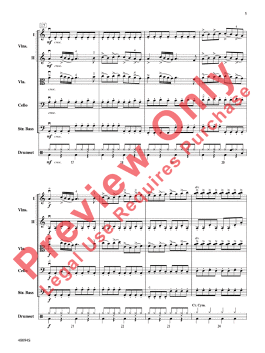Rockin' 67 Blues String Orchestra scores gallery preview page 6