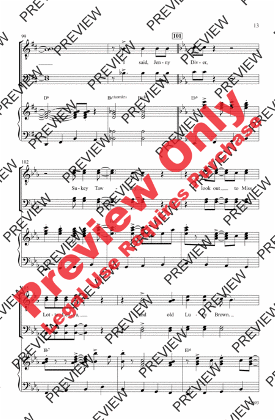 Mack the Knife Men's Choir scores gallery preview page 13