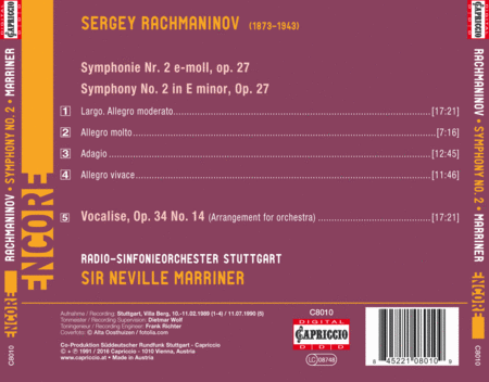 Sergei Rachmaninov: Symphony No. 2 & Vocalise