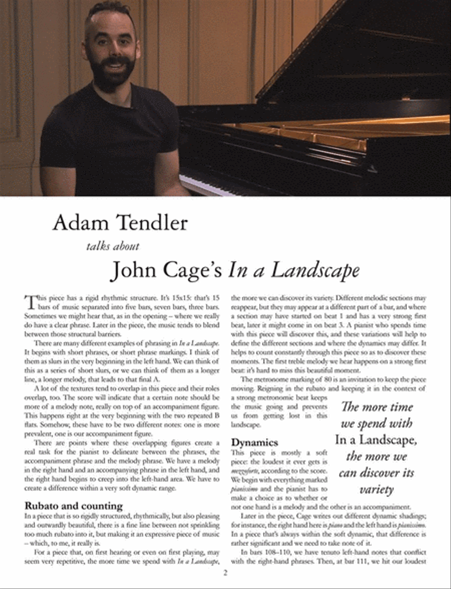 In a Landscape for Piano Piano scores gallery preview page 3