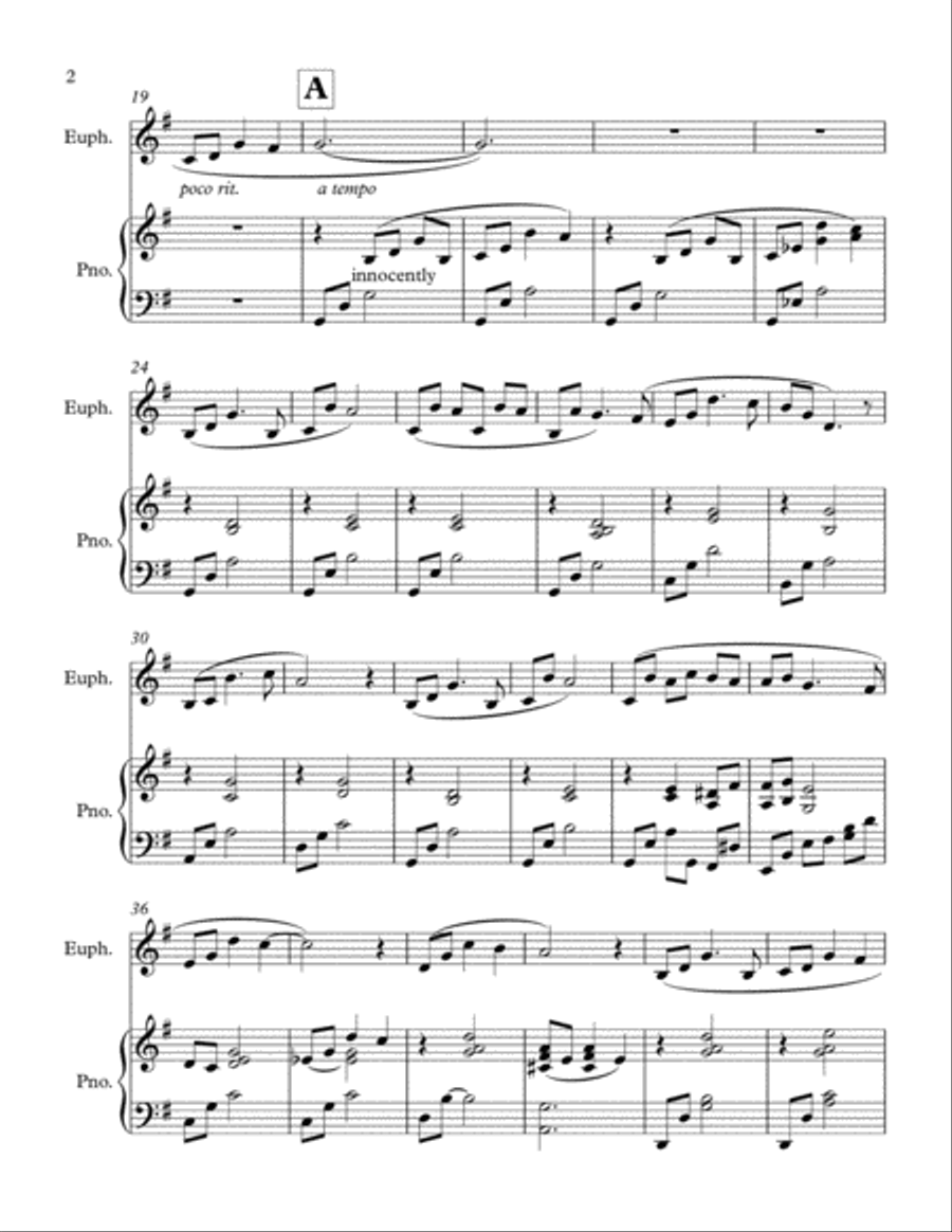 Lullaby for Lucy: Euphonium and Piano Brass Duet scores gallery preview page 5