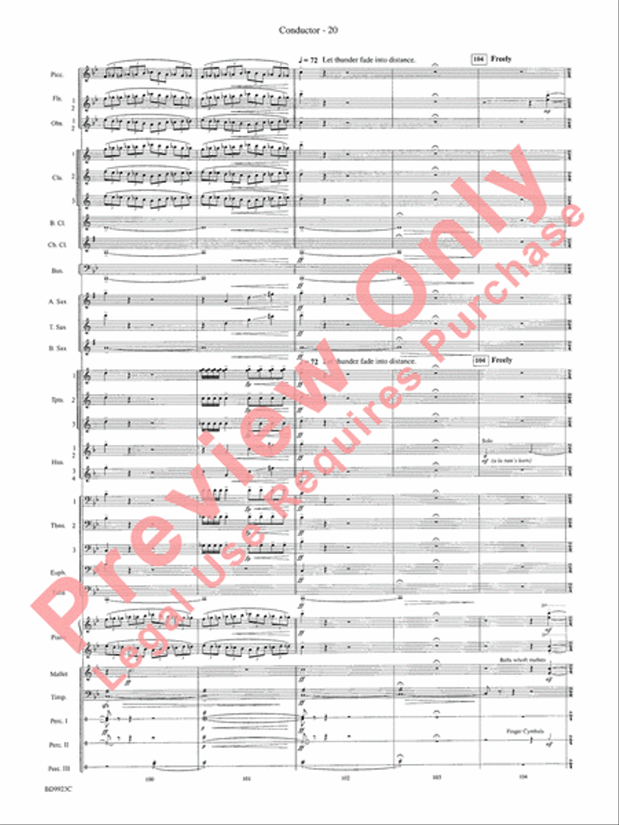 The Winds of Poseidon (from The Odyssey (Symphony No. 2)) Concert Band scores gallery preview page 24
