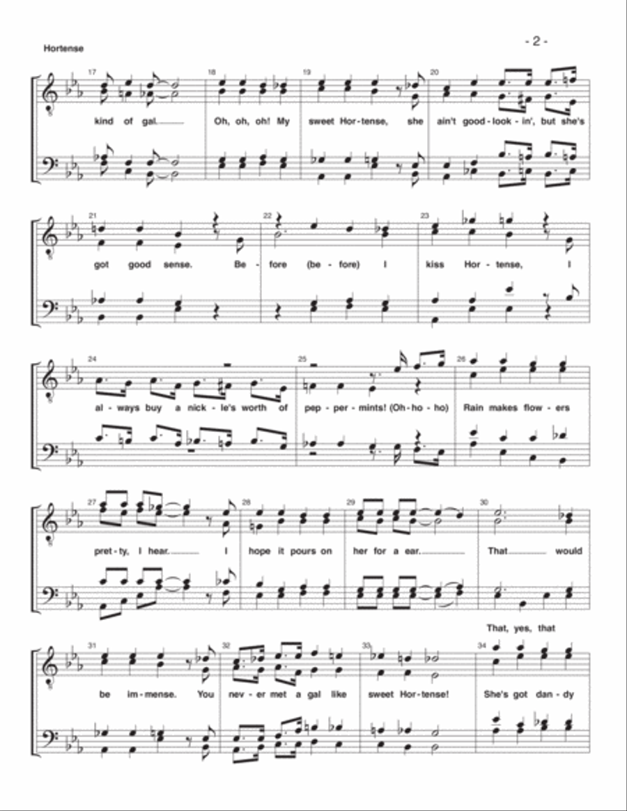 HORTENSE Unison Choir scores gallery preview page 2