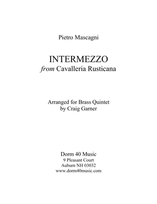 Book cover for Intermezzo, from "Cavalleria Rusticana"