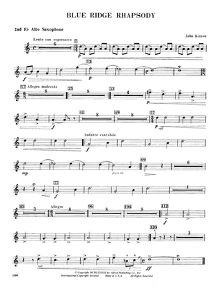 Blue Ridge Rhapsody: 2nd E-flat Alto Saxophone