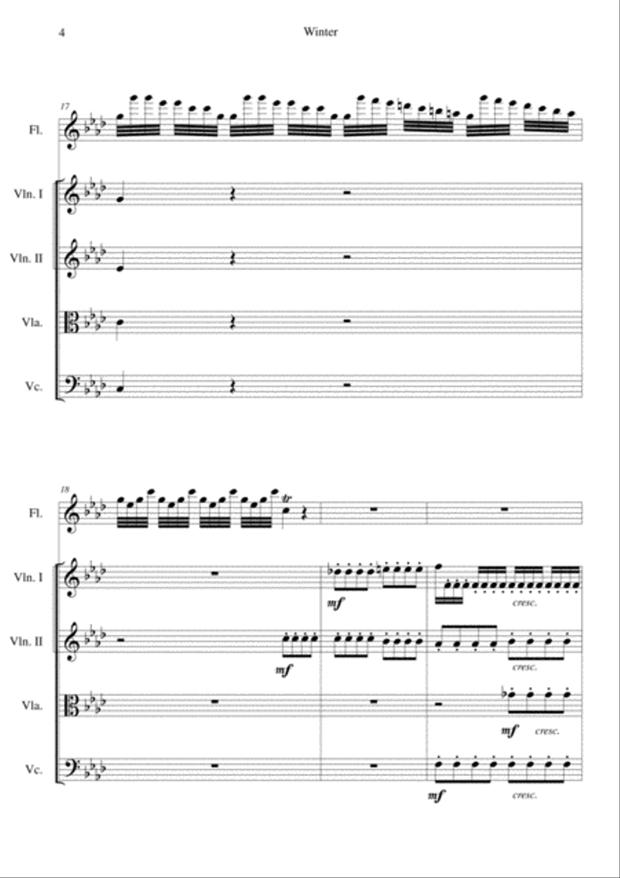 The Four Seasons - Winter 1st Movement Cello scores gallery preview page 4