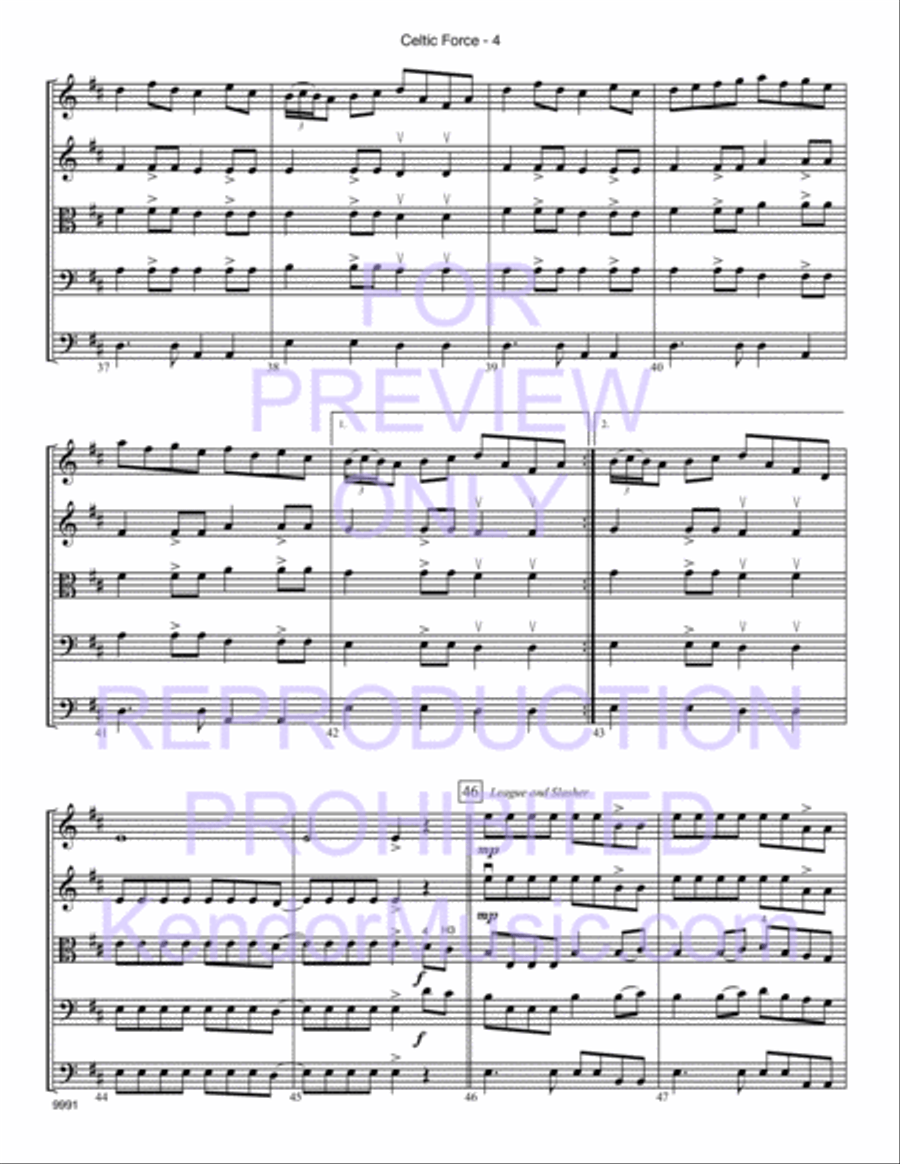 Celtic Force Celtic Force String Orchestra scores gallery preview page 5
