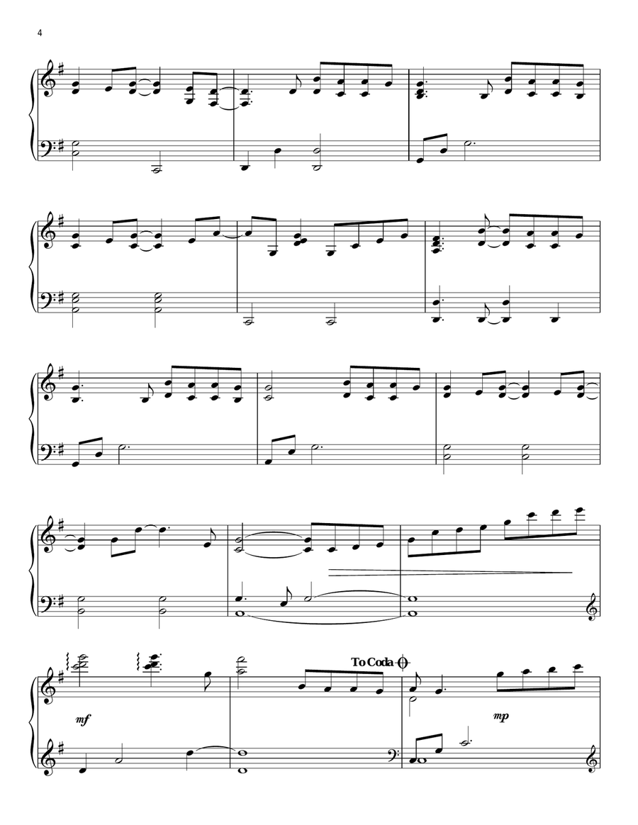 Breathe Breathe Piano Solo scores gallery preview page 4