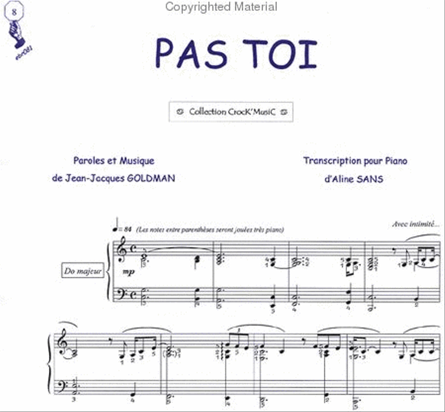 Pas toi (Collection CrocK'MusiC) Piano Solo scores gallery preview page 2