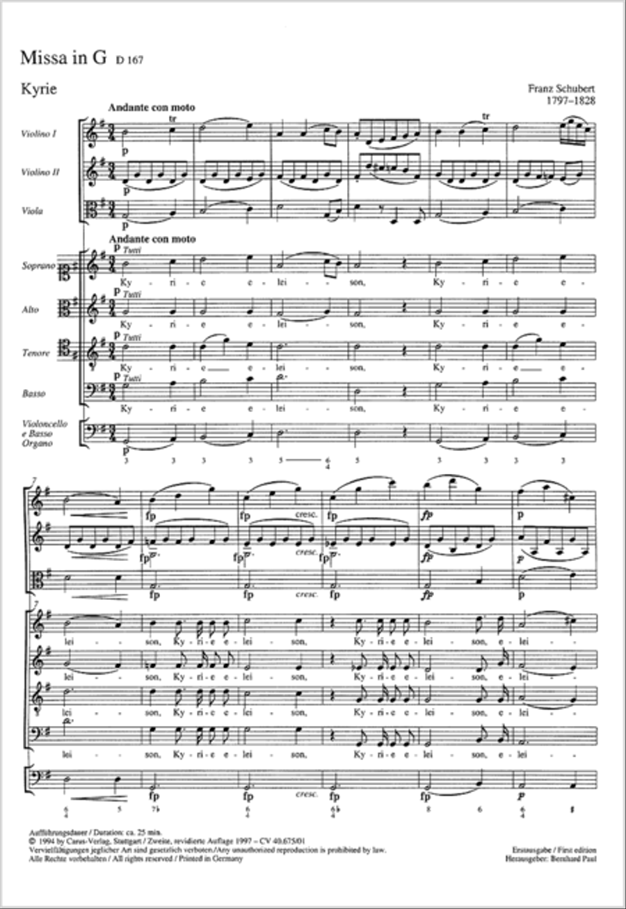 Mass in G Major STB scores gallery preview page 90