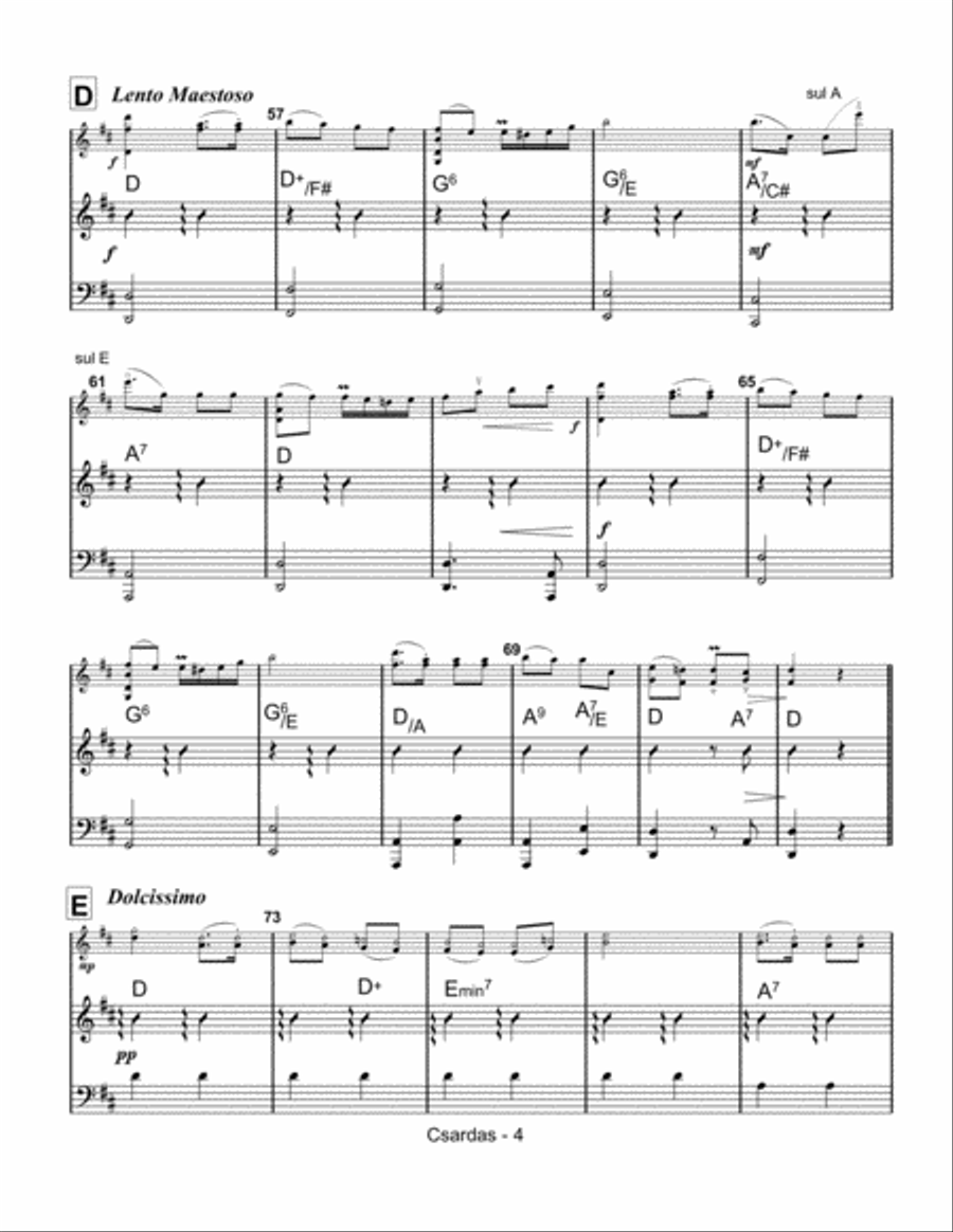 Csardas Csardas Violin Solo scores gallery preview page 4