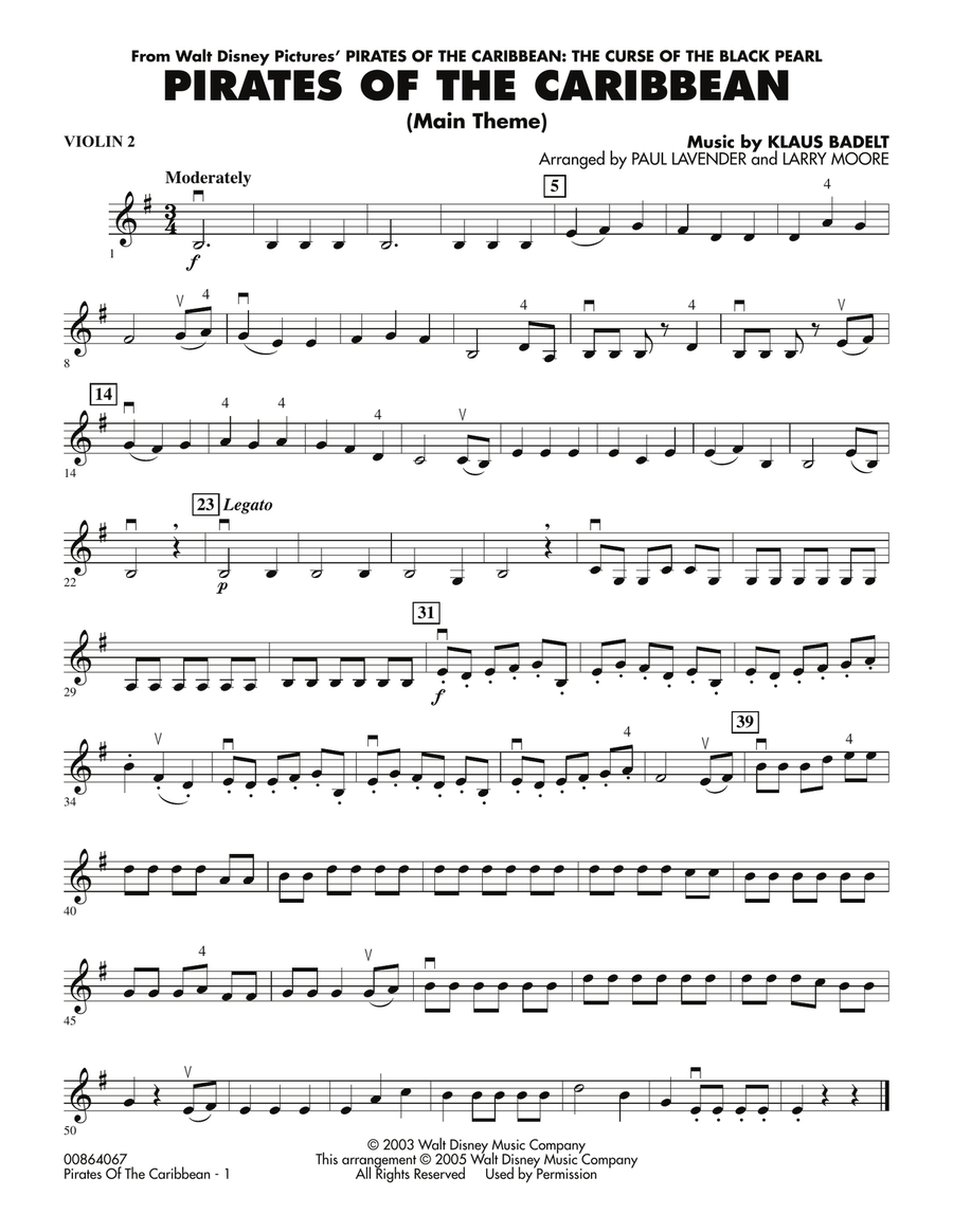 pirates of the caribbean theme song violin 2